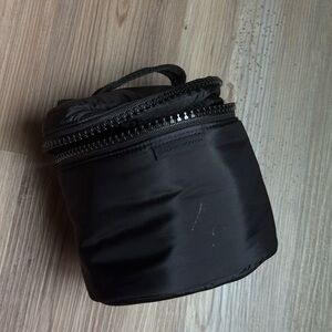 Dagne Dover Black Toiletry Pouch with Top Handle